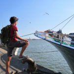 Vista de barcos en Huelva