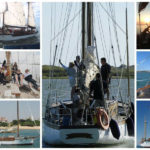 Collage de grupos en travesía en velero