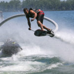 Hoverboard en el río Guadiana, Huelva.